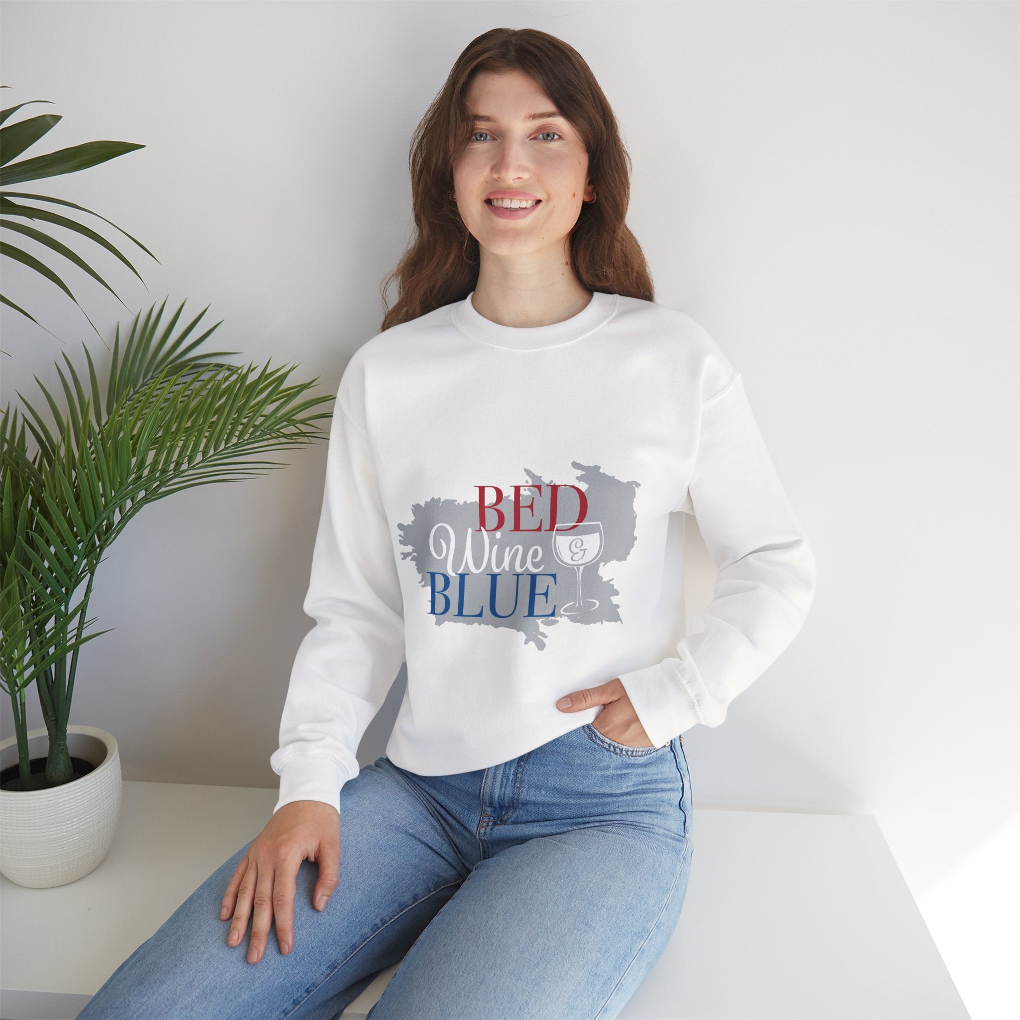 Bed Wine Blue Crewneck Sweatshirt
