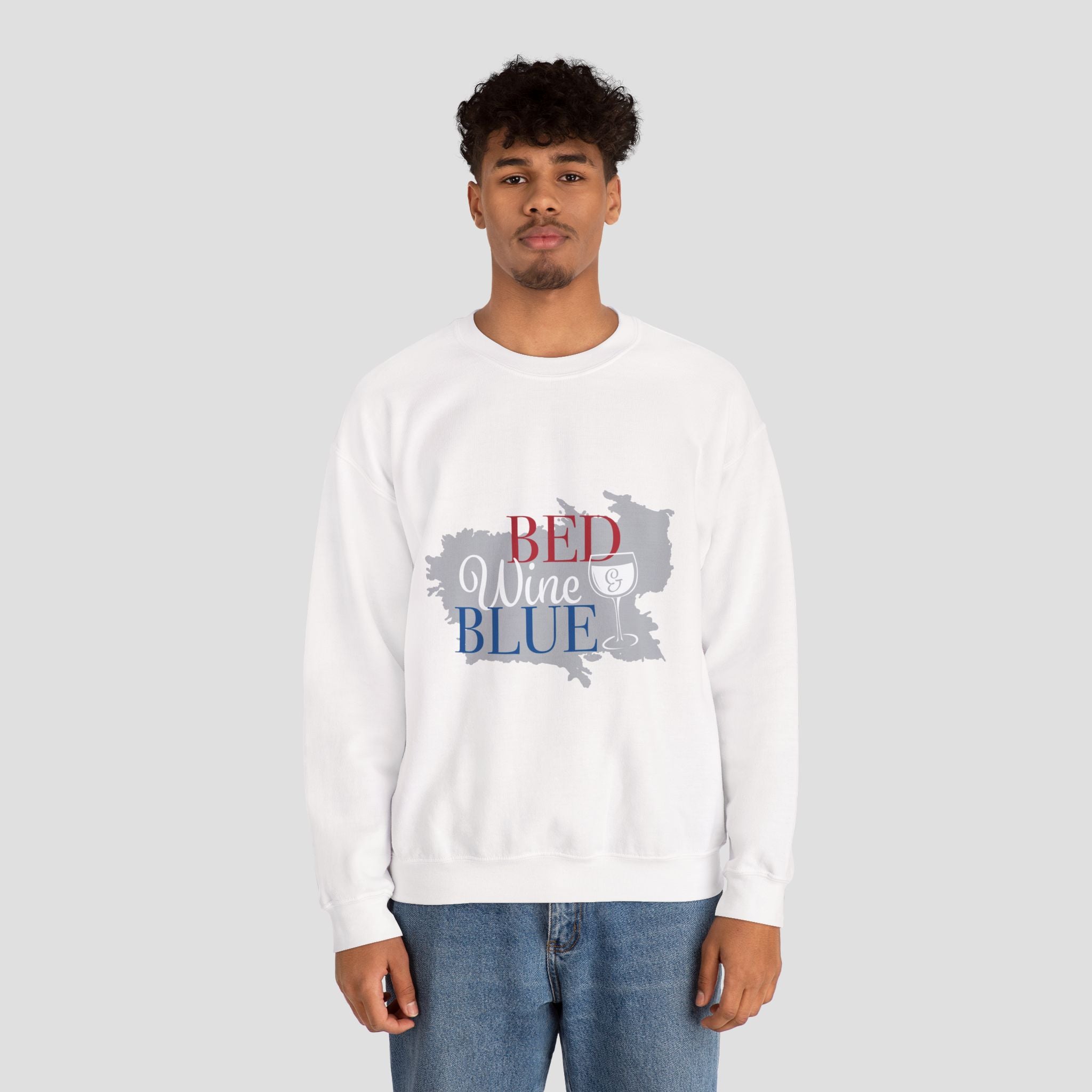 Bed Wine Blue Crewneck Sweatshirt