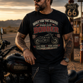 Unisex "Built For The Roads Others Fear" Bobber Motorcycle Graphic T Shirt