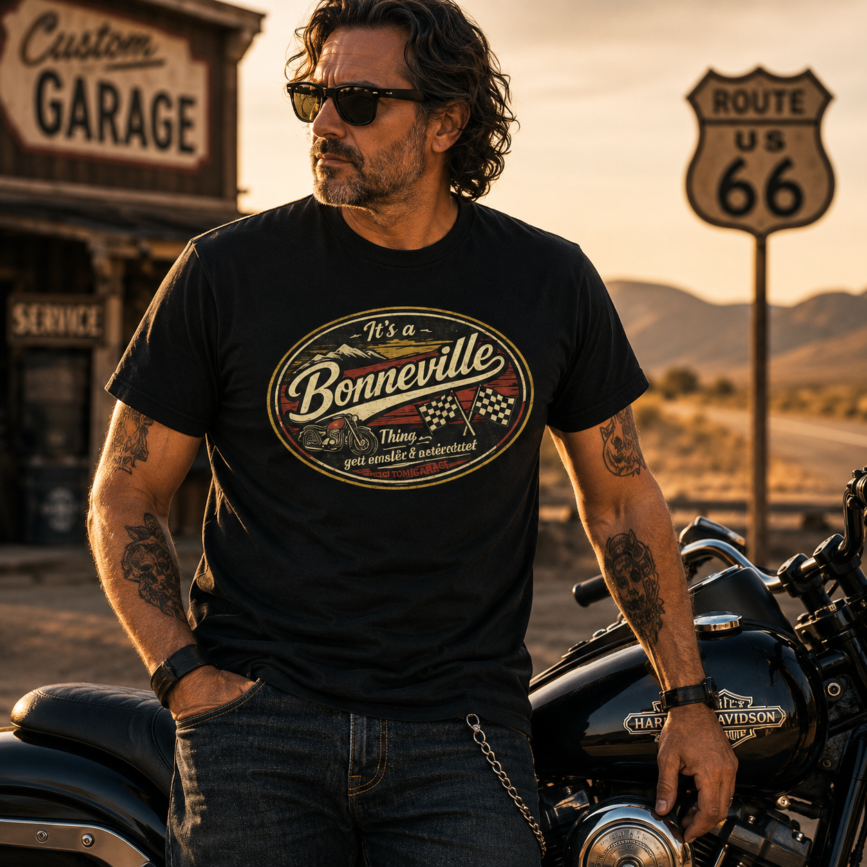 Unisex "It's a Bonneville Thing" Vintage Motorcycle Graphic T Shirt