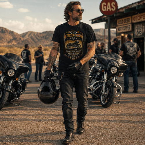 Unisex "CVO Road Glide Crafted For The Few Limited Edition" Vintage Motorcycle Graphic T Shirt