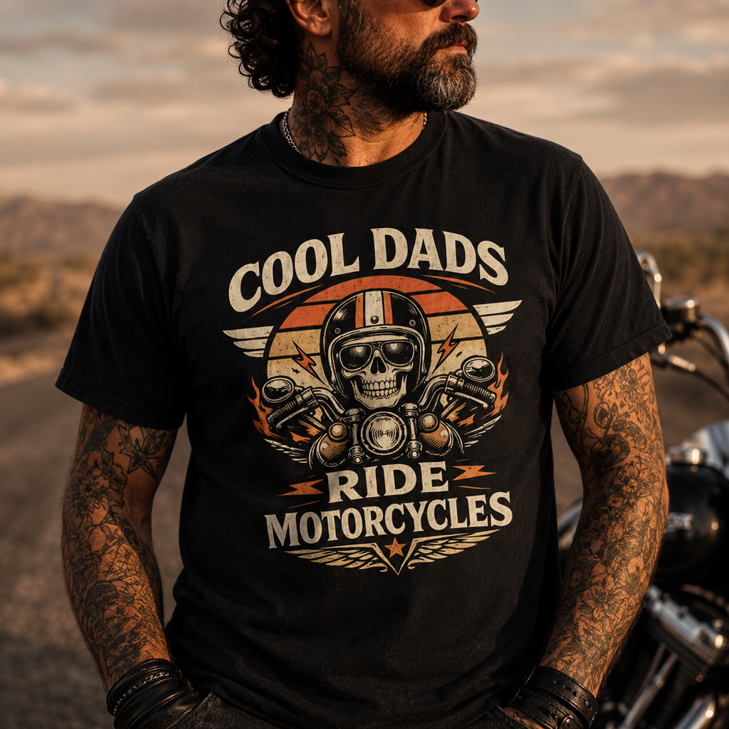 Unisex "Cool Dads Ride Motorcycles" Motorcycle T Shirt for Dad