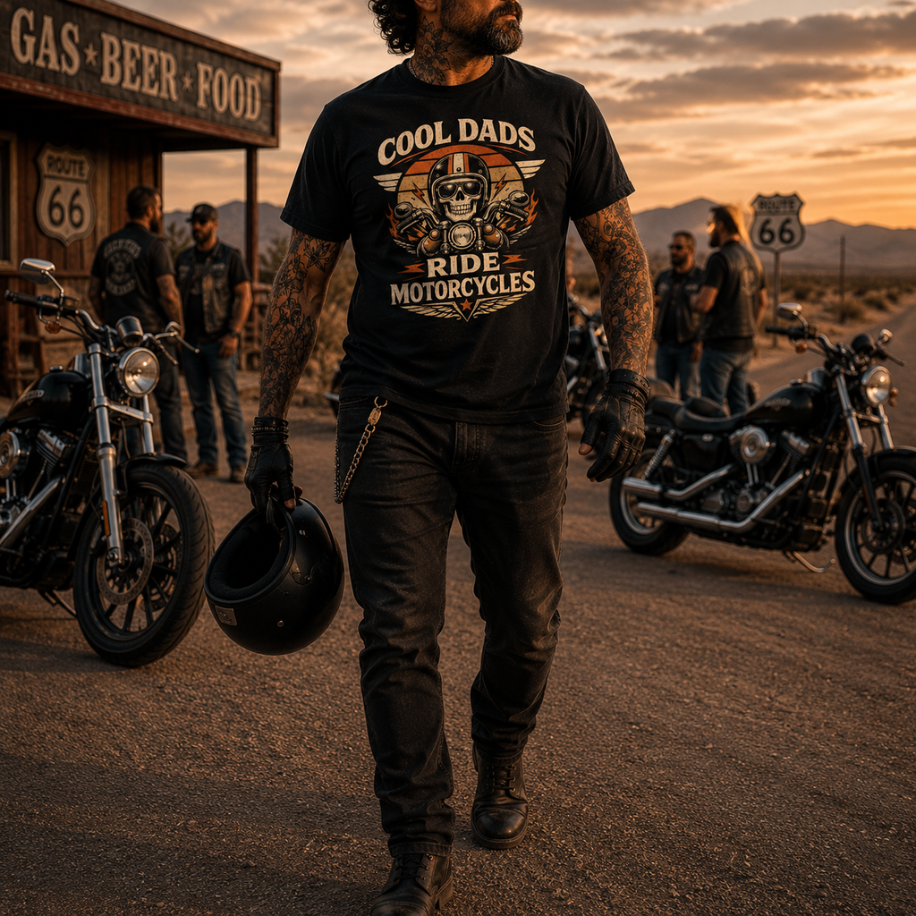 Unisex "Cool Dads Ride Motorcycles" Motorcycle T Shirt for Dad