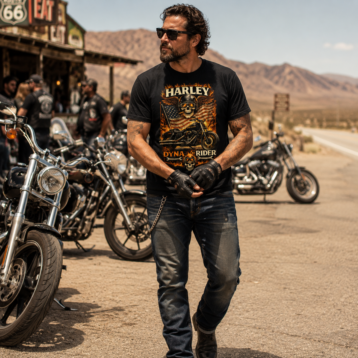 Unisex "Nightster Built For The Night Ride Hard Stay Wild" Vintage Motorcycle Graphic T Shirt