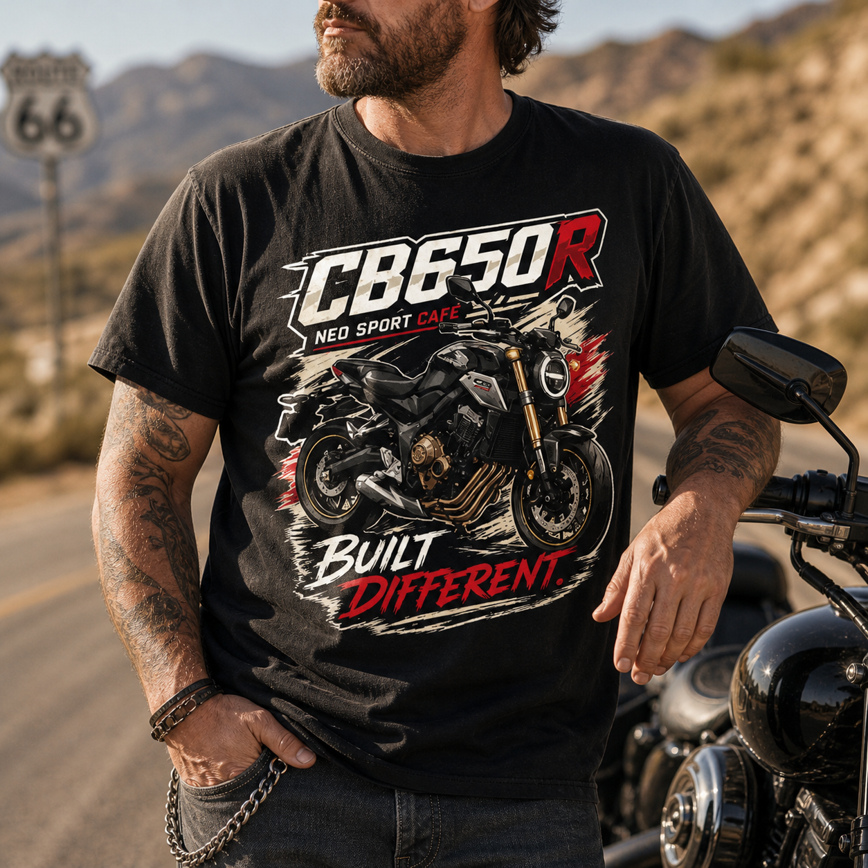 Unisex "CB650R Built Different" Honda Motorcycle Graphic T Shirt