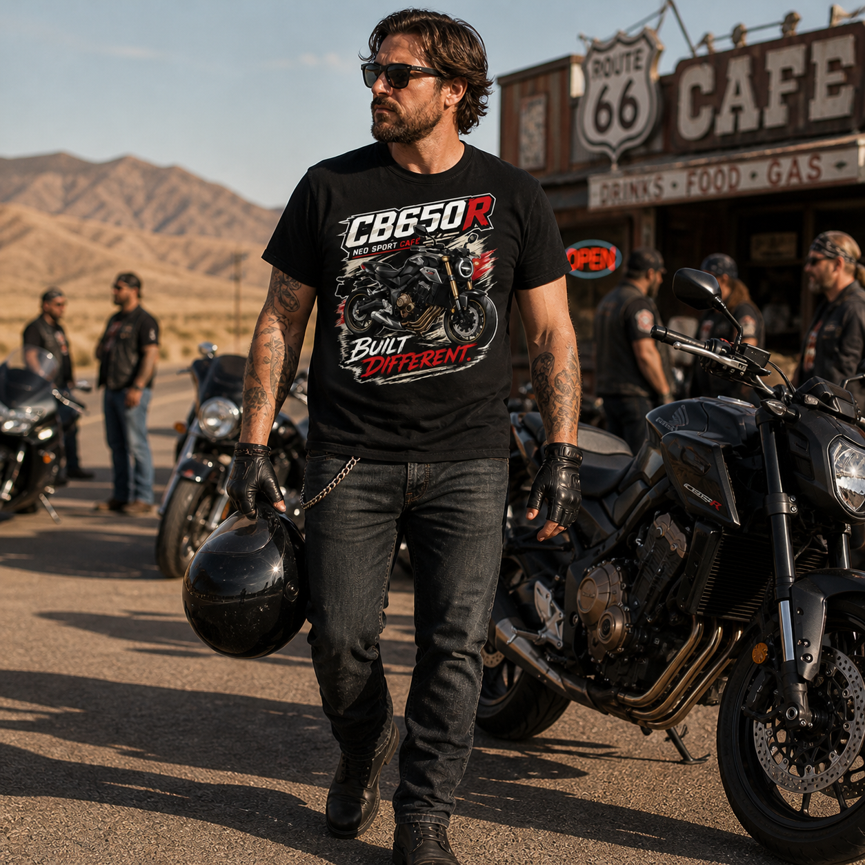 Unisex "CB650R Built Different" Honda Motorcycle Graphic T Shirt