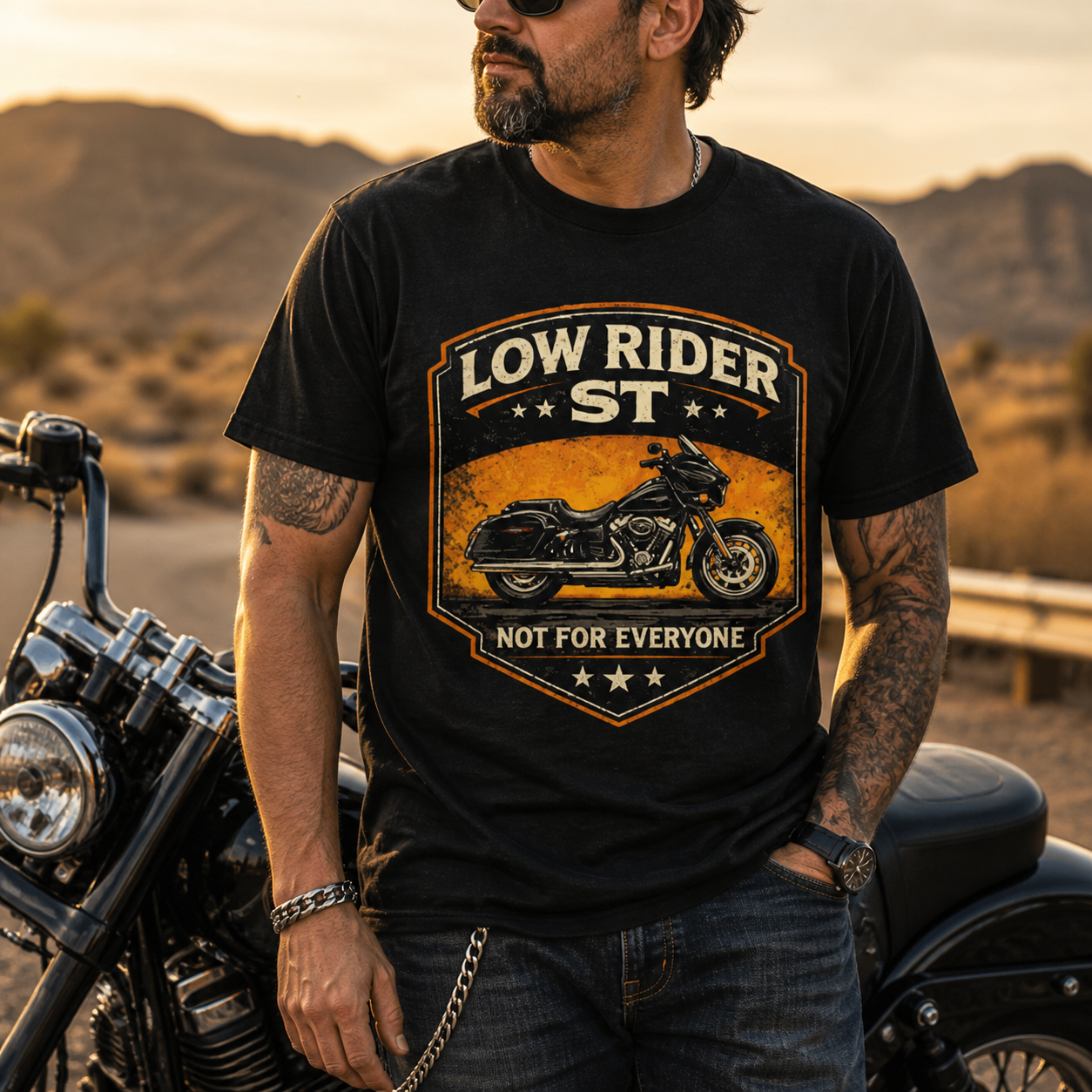 Unisex "Low Rider ST Not For Everyone" Vintage Motorcycle Graphic T Shirt