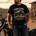 Unisex "Ride Low Live Free One Life One Ride" Scout Bobber Graphic Tee