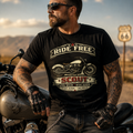 Unisex "Ride Free" Scout Motorcycle Graphic T Shirt