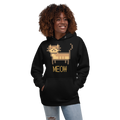 Unisex Pixel Cat Meow Premium Pullover Graphic Hoodie black