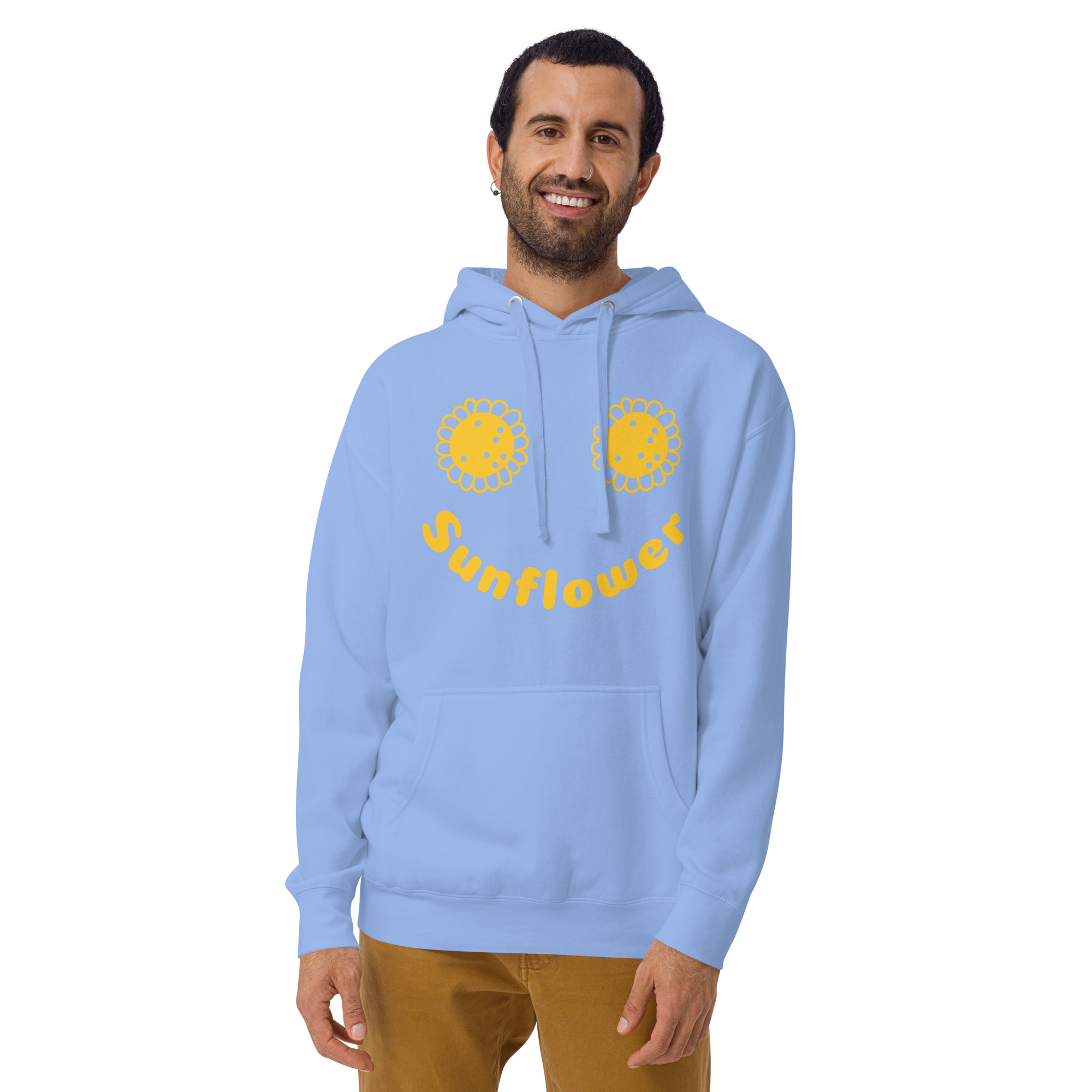 Unisex Sunflower Graphic Premium Pullover Hoodie carolina-blue