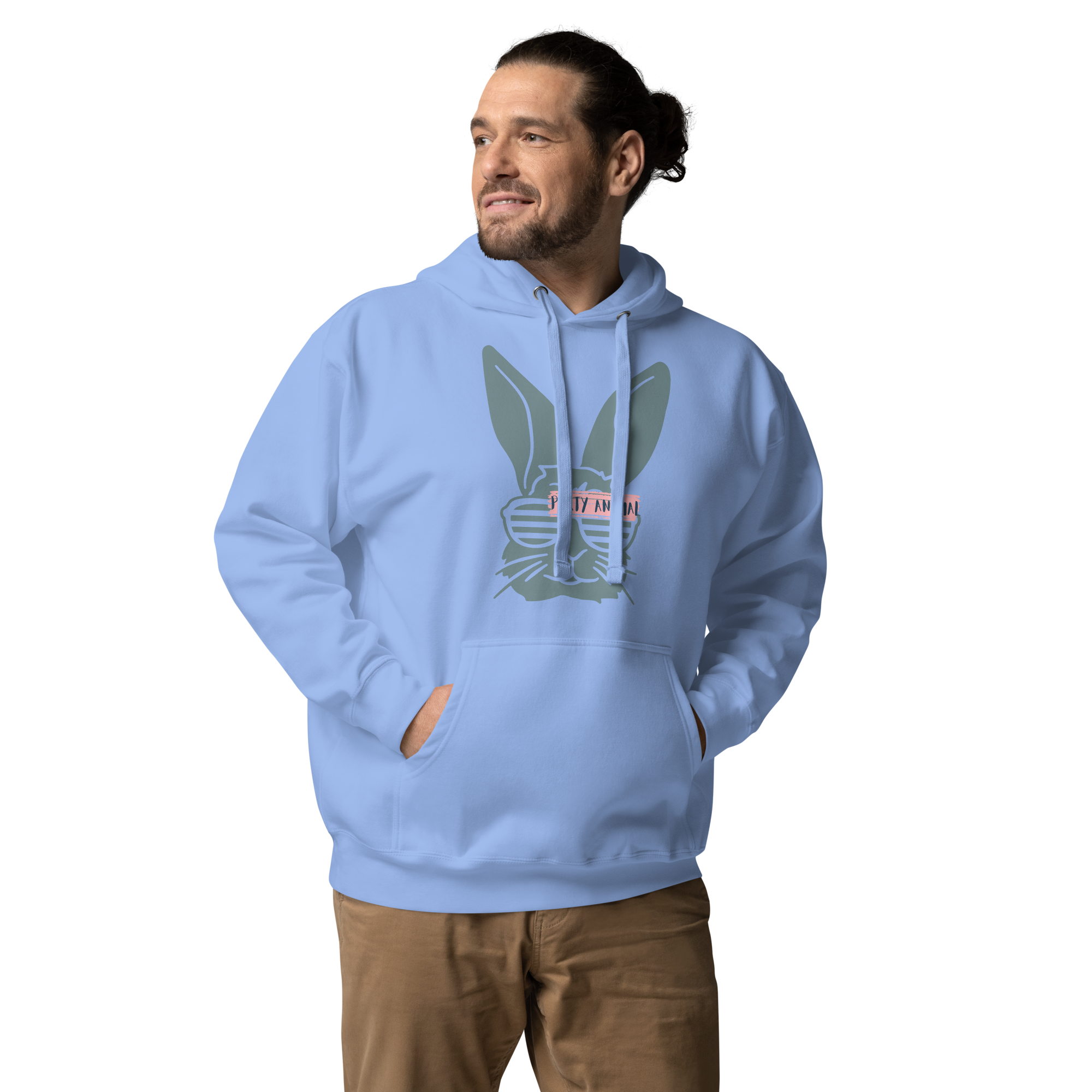 Unisex Stay Weird Bunny Graphic Premium Pullover Hoodie Team Red