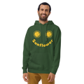 Unisex Sunflower Graphic Premium Pullover Hoodie forest-green