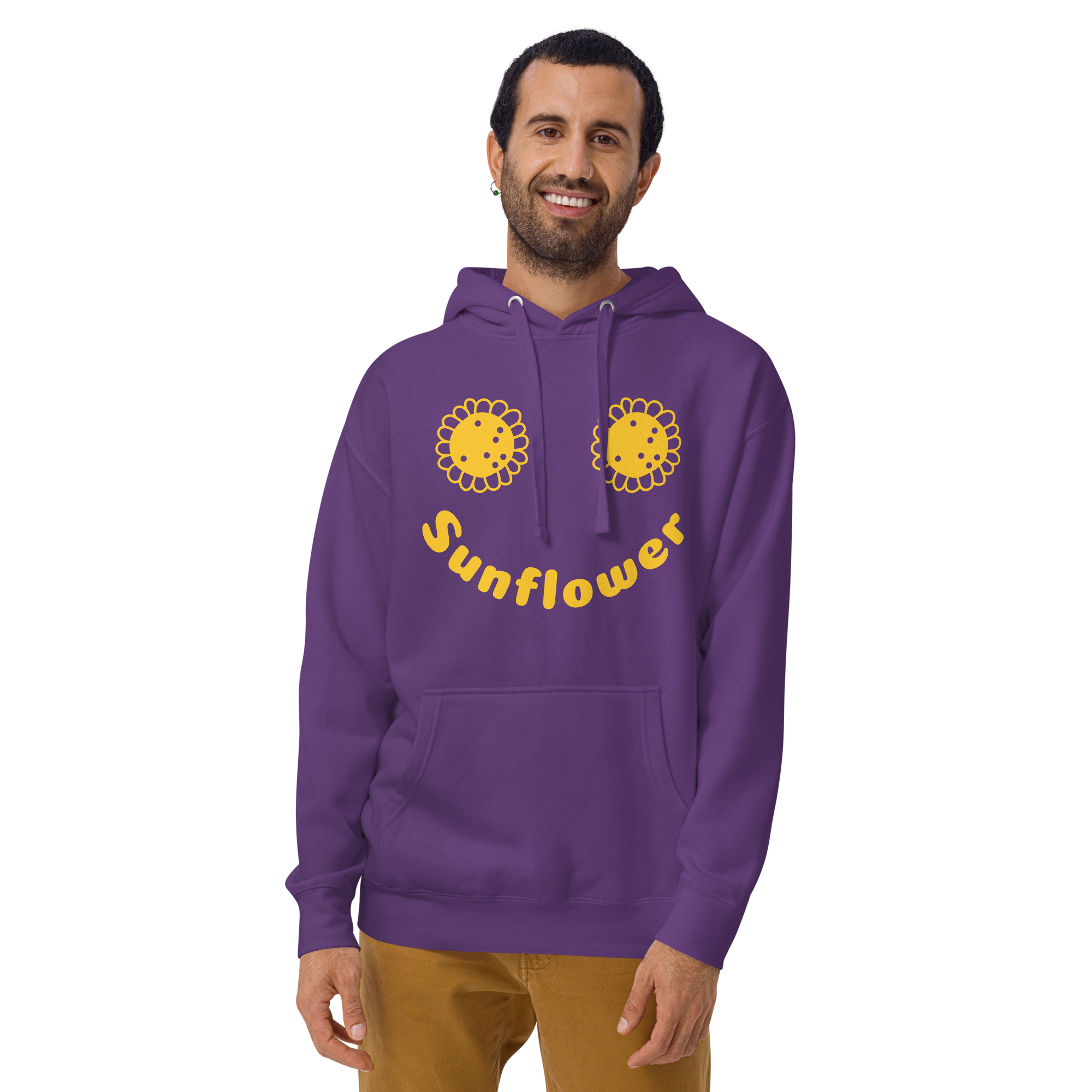 Unisex Sunflower Graphic Premium Pullover Hoodie purple