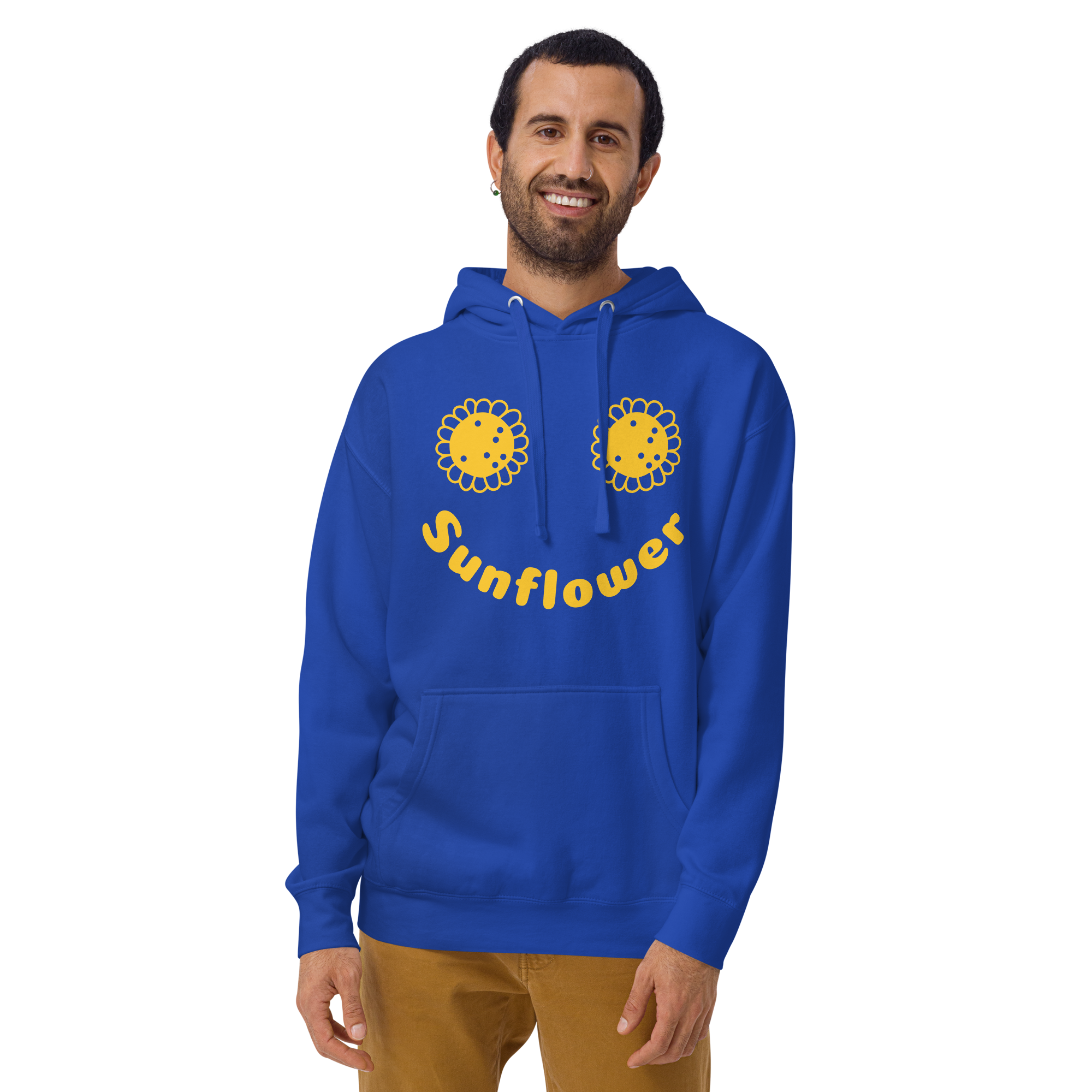 Unisex Sunflower Graphic Premium Pullover Hoodie team-royal