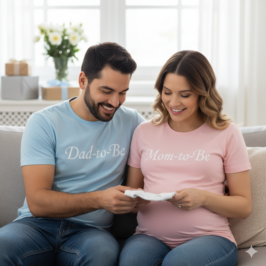 Custom Baby Shower Shirts for Parents-to-Be