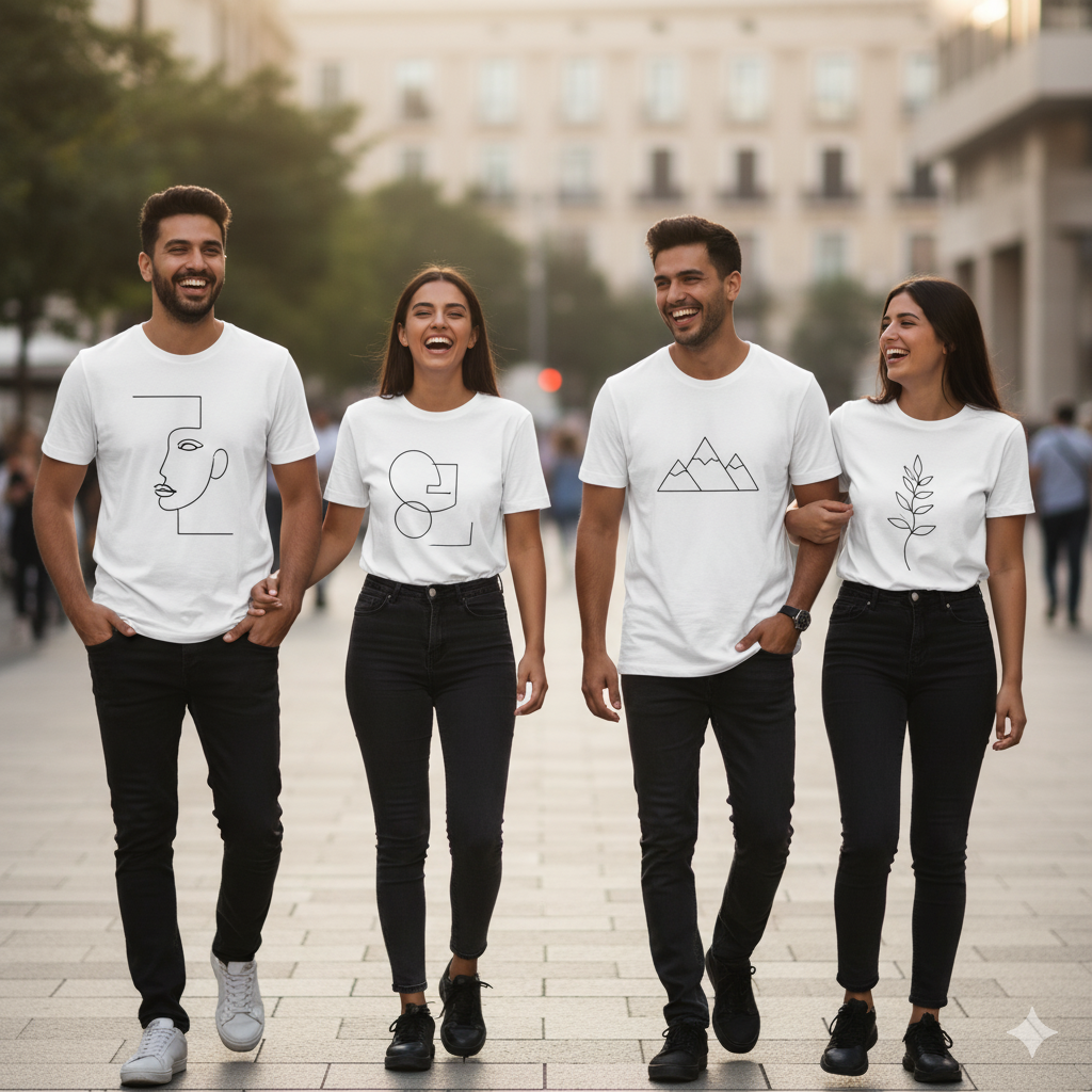 Line Art Designs: The Minimalist Trend Taking Over Tees