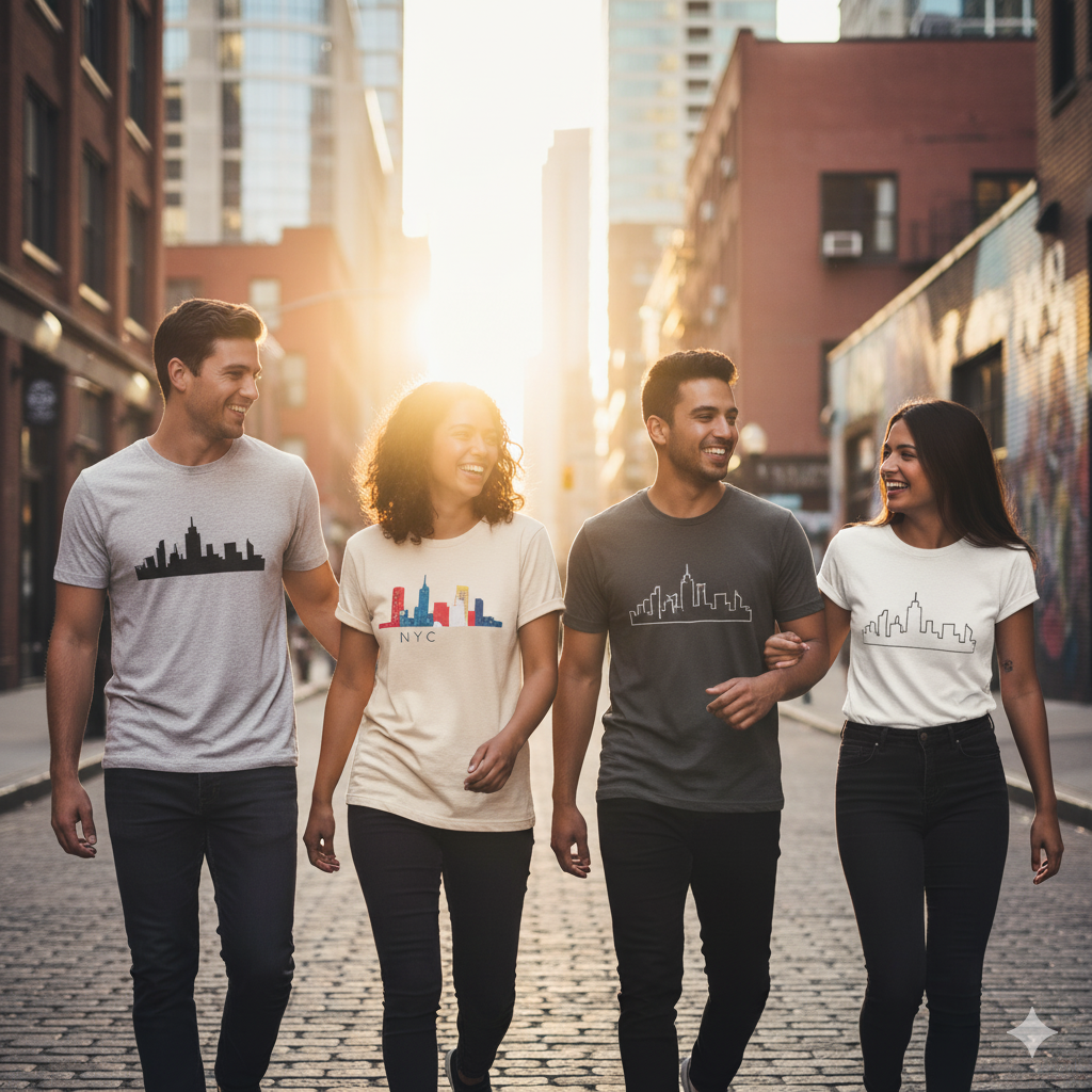 City Skyline T-Shirts: Urban Landscapes You Can Wear