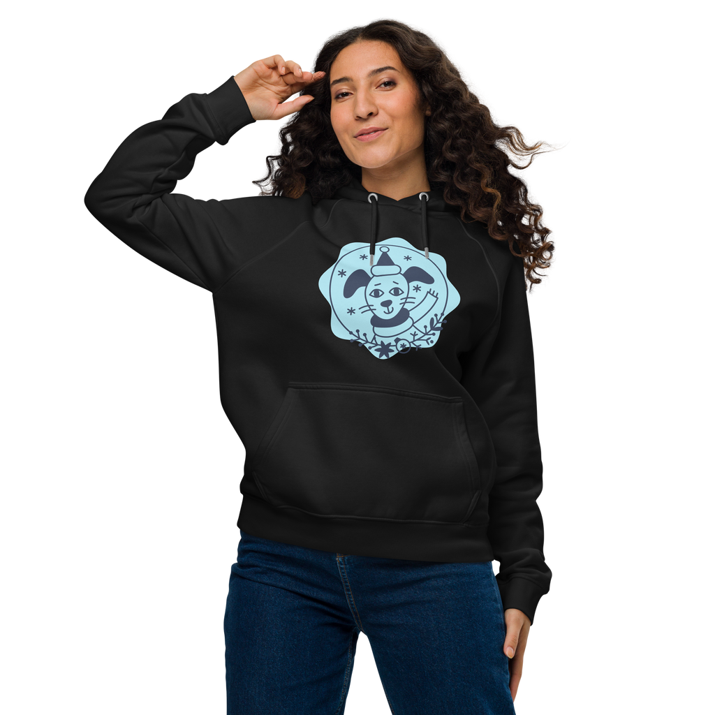 Unisex Dog Birthday Premium Printed Hoodie black
