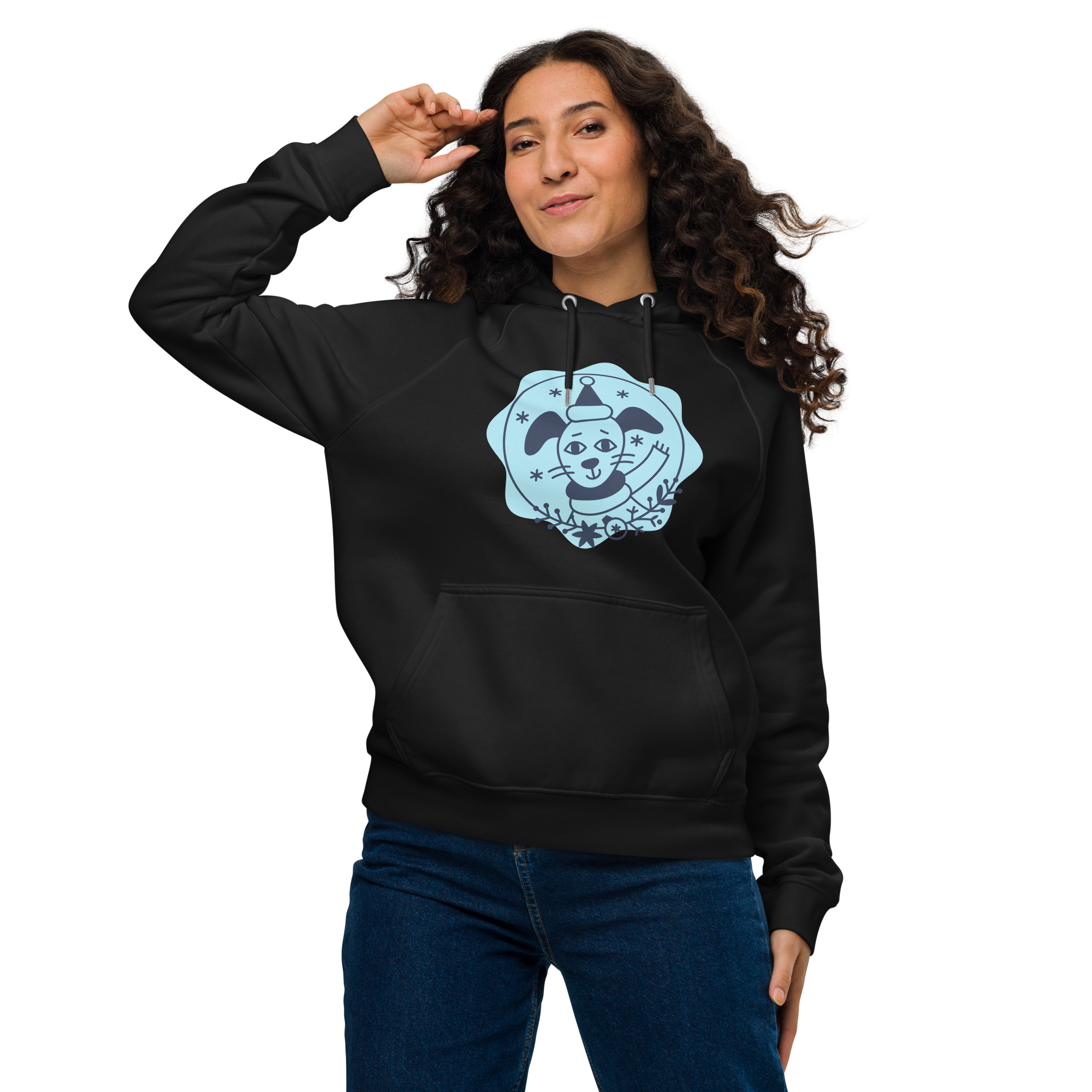 Unisex Dog Birthday Premium Printed Hoodie black