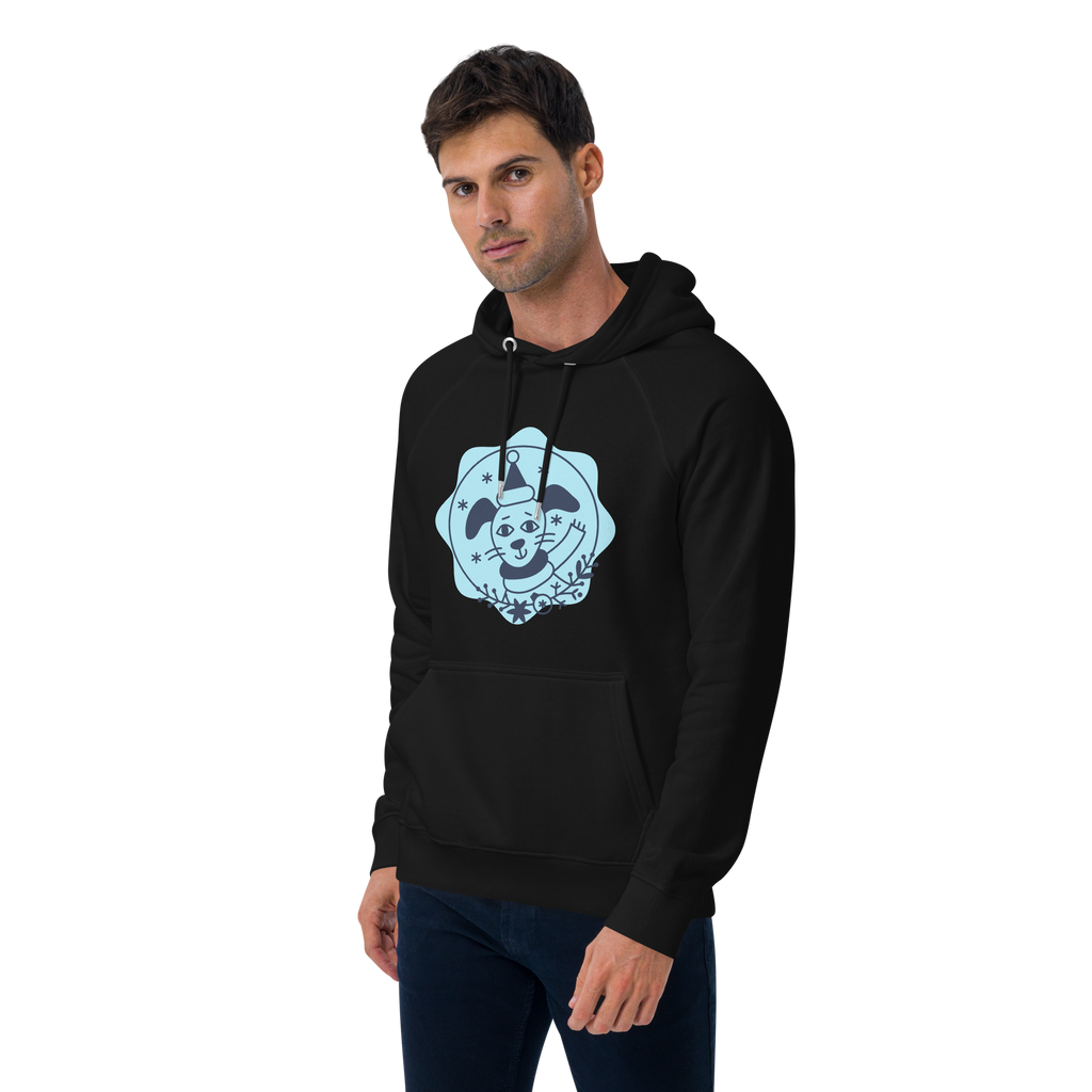 Unisex Dog Birthday Premium Printed Hoodie black