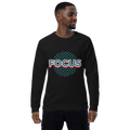 Unisex Focus Motivational Quote Raglan Printed Sweatshirt charcoal-melange