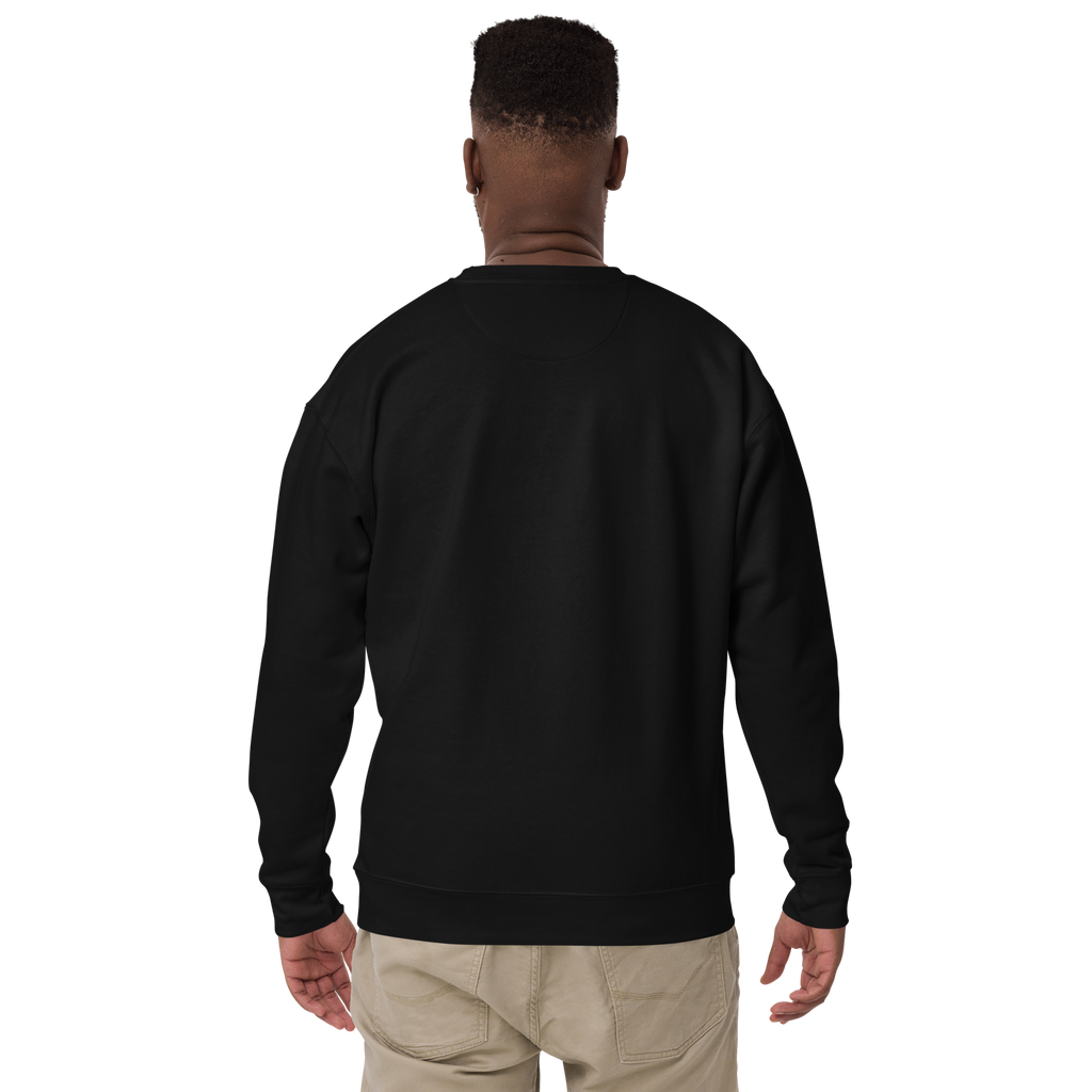 Unisex Pixel Cat Meow Premium Printed Sweatshirt charcoal-heather
