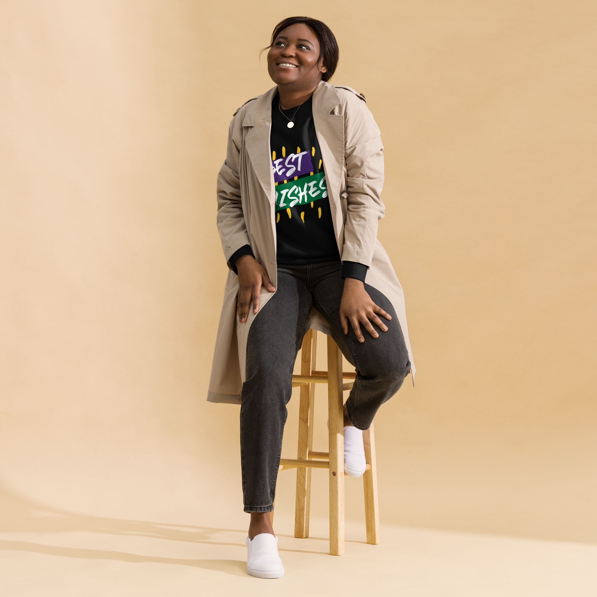 Unisex Best Wishes Premium Printed Sweatshirt team-royal