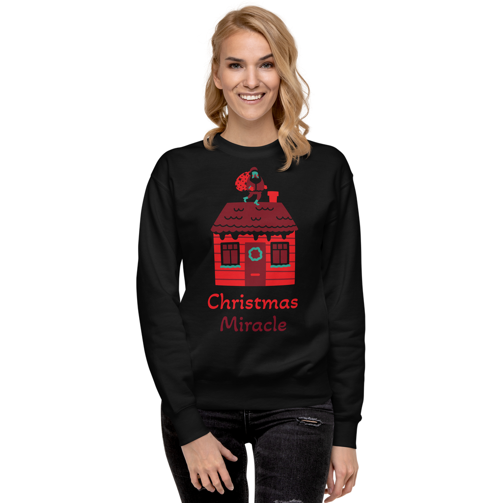 Unisex Christmas Miracle Home Premium Printed Sweatshirt 