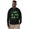 Unisex Xmas Tree Retro Premium Printed Sweatshirt team-royal