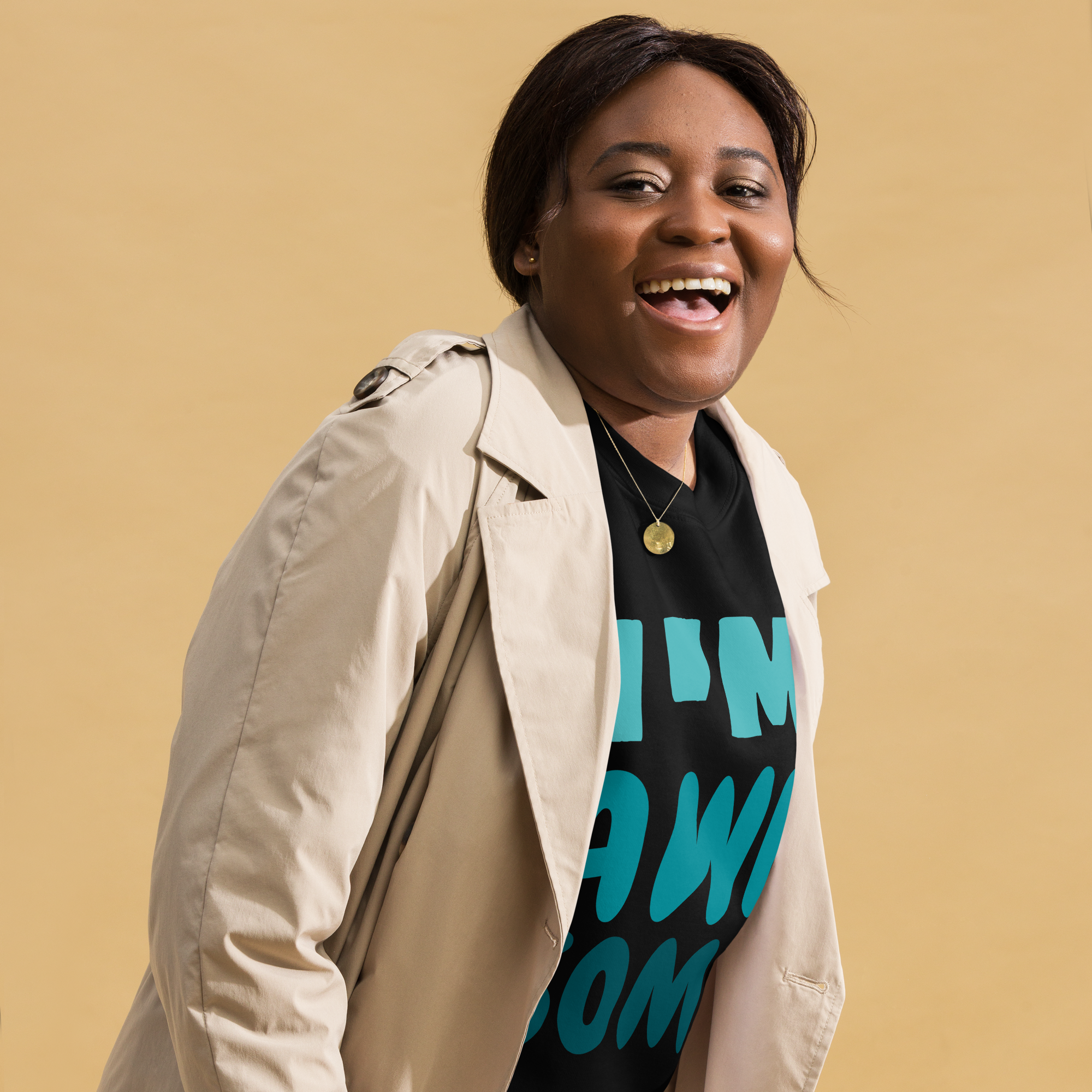 Unisex I M Awesome Premium Printed Sweatshirt charcoal-heather