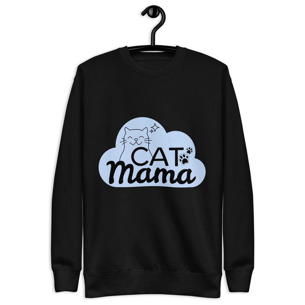 Unisex Cat Mama Premium Printed Sweatshirt team-royal