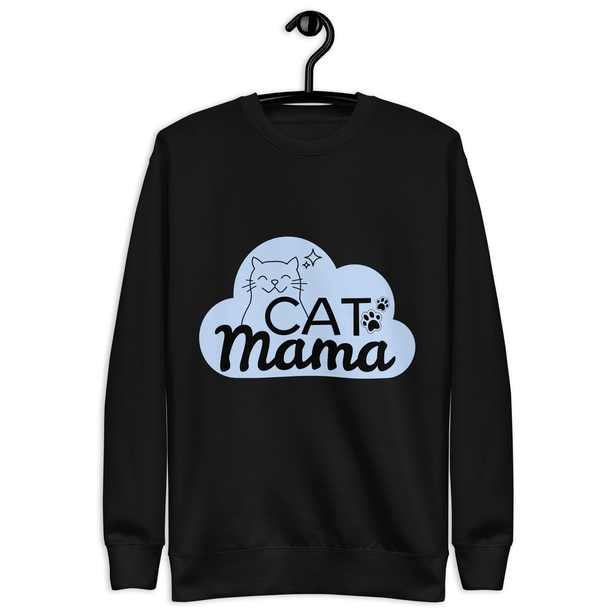 Unisex Cat Mama Premium Printed Sweatshirt team-royal