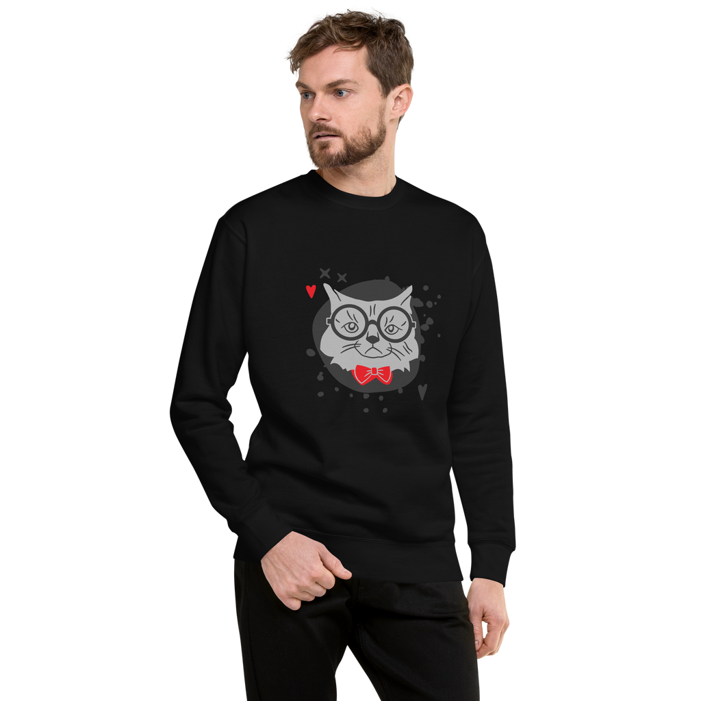 Cute Owl Graphic Sweatshirt carbon-grey