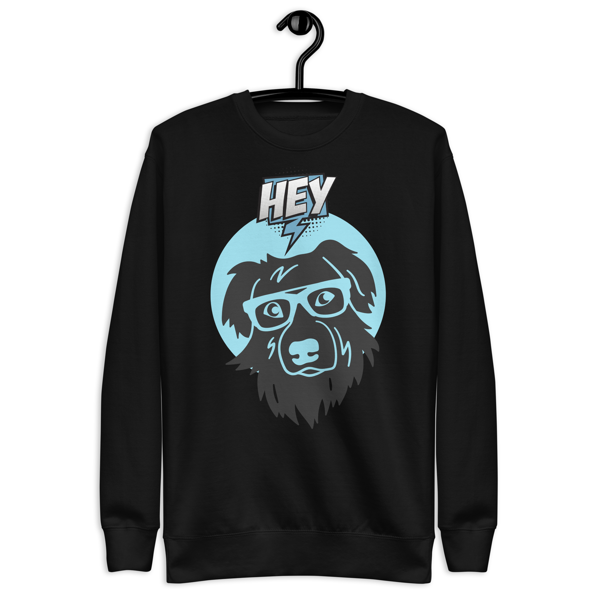 Unisex Hey Dog Graphic Premium Printed Sweatshirt 
