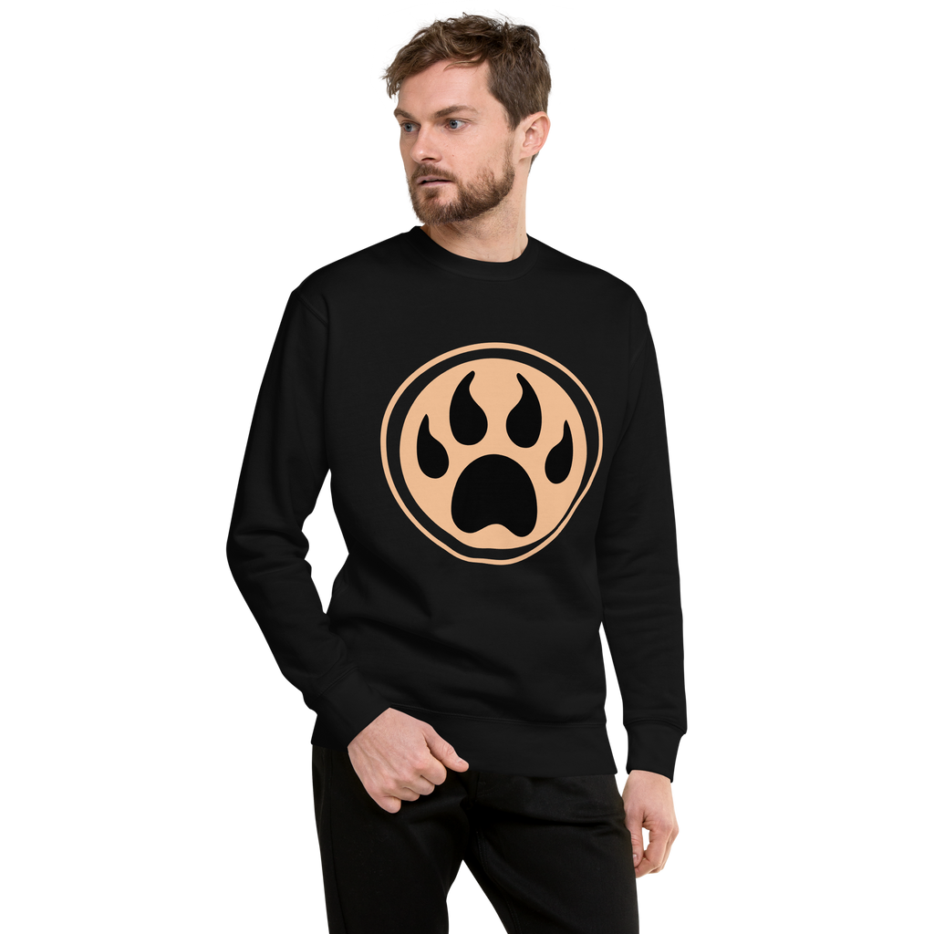 Unisex Dog Paw Premium Printed Sweatshirt white