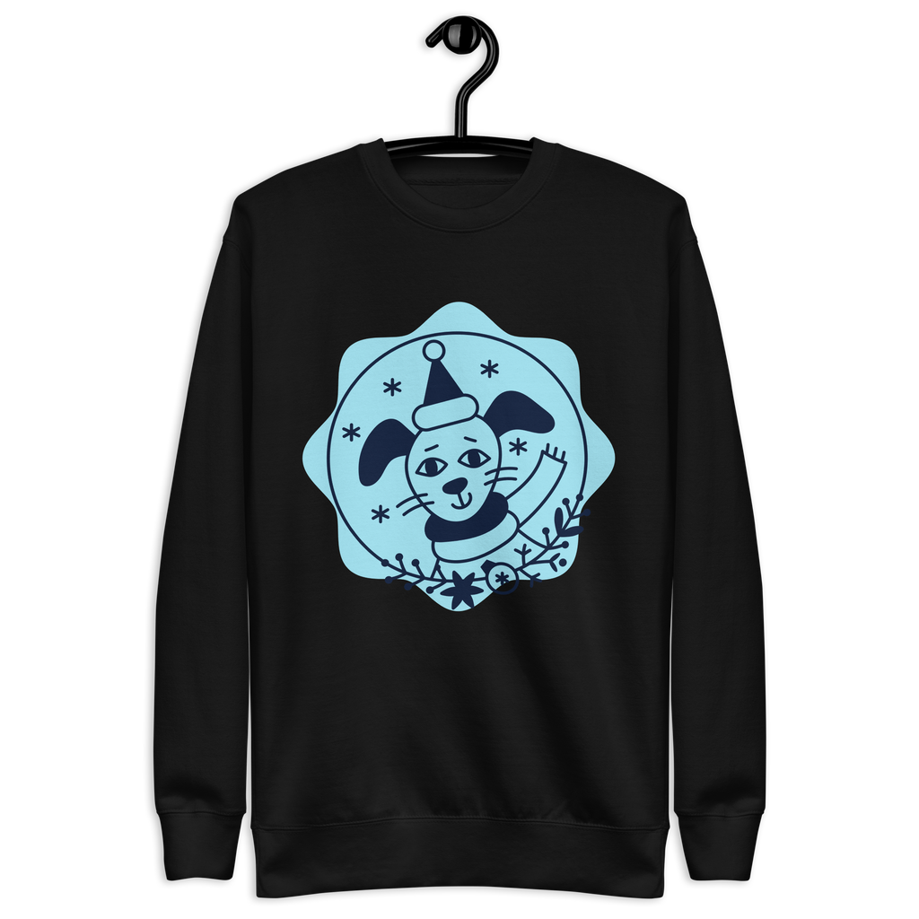 Unisex Dog Birthday Sweatshirt Premium Printed Sweatshirt white