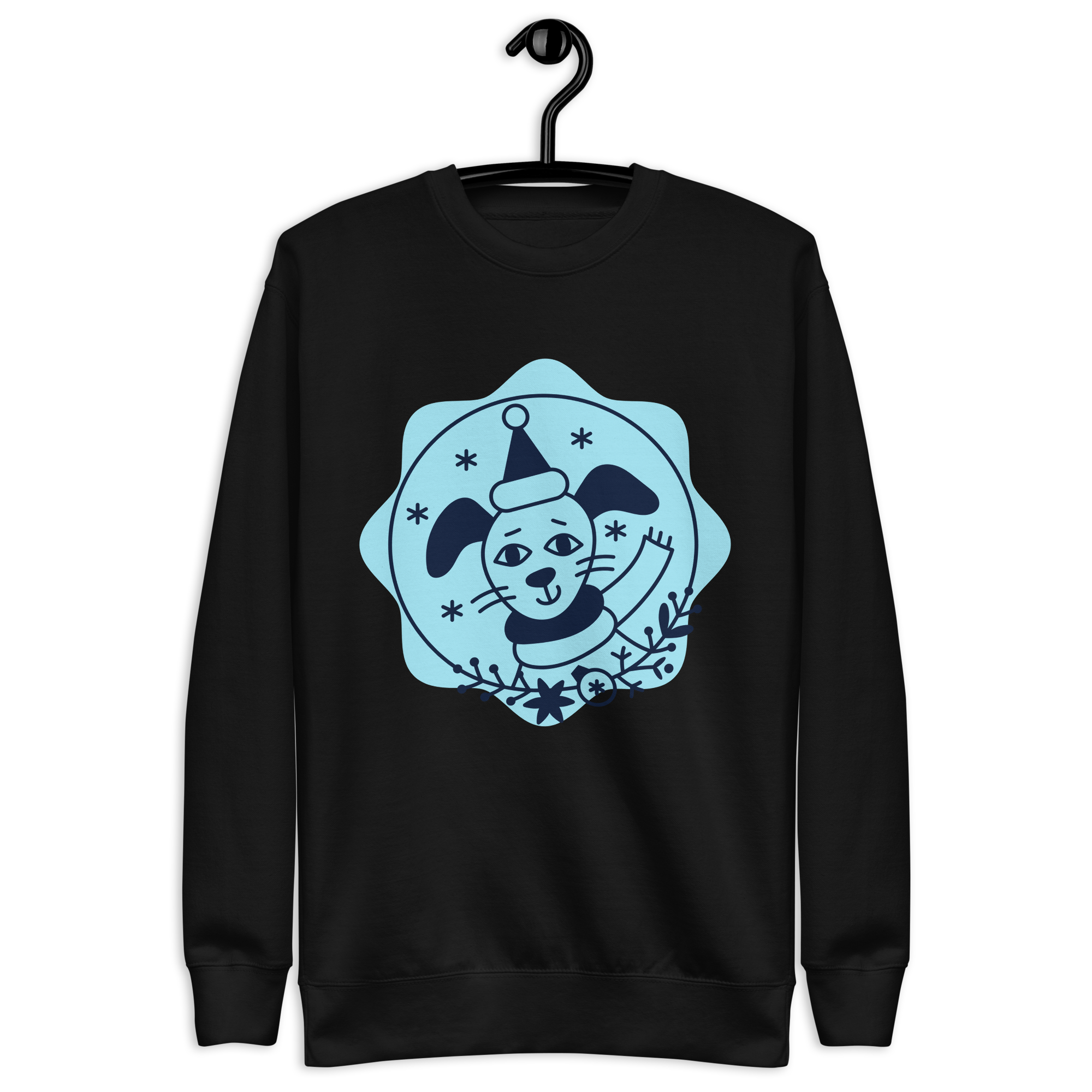 Unisex Dog Birthday Sweatshirt Premium Printed Sweatshirt white
