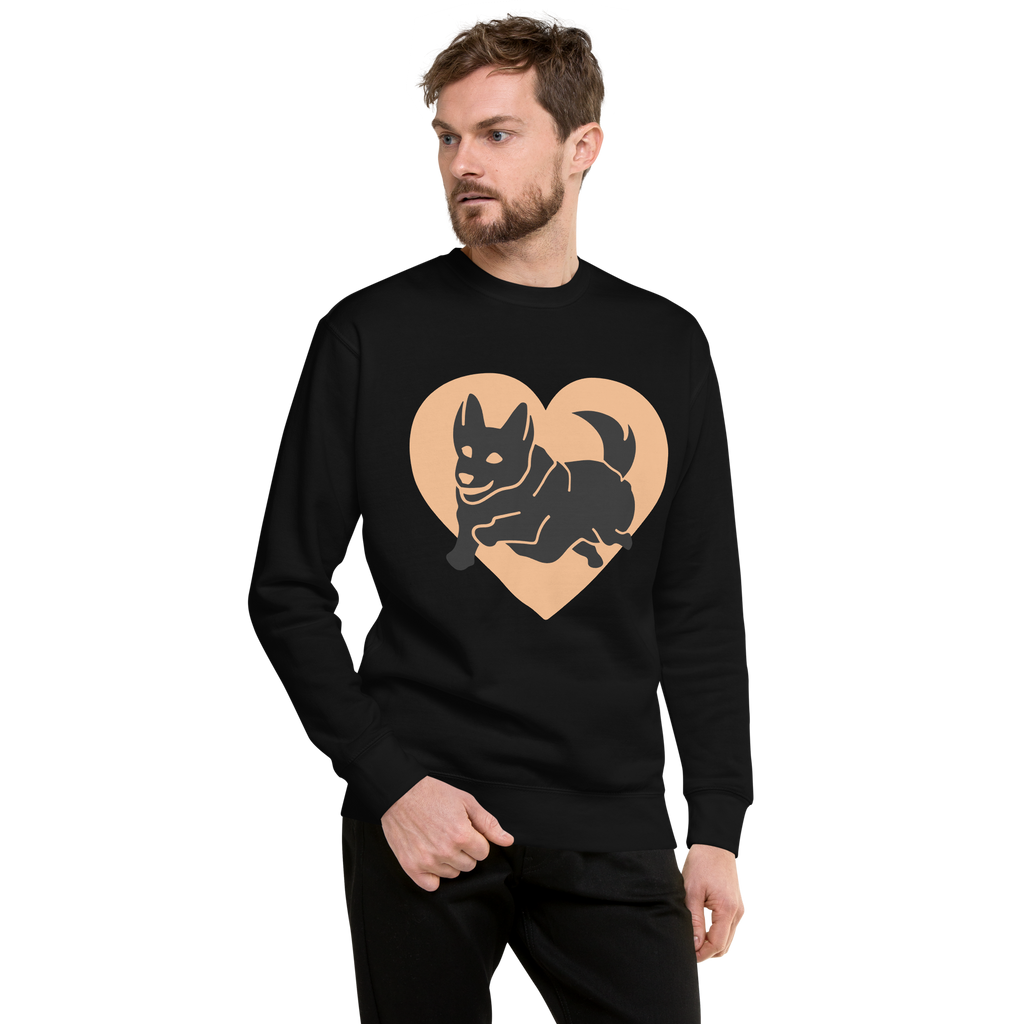 Unisex Dog Premium Printed Sweatshirt white