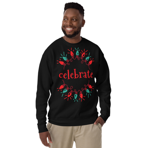 Unisex Celebration Premium Printed Sweatshirt black