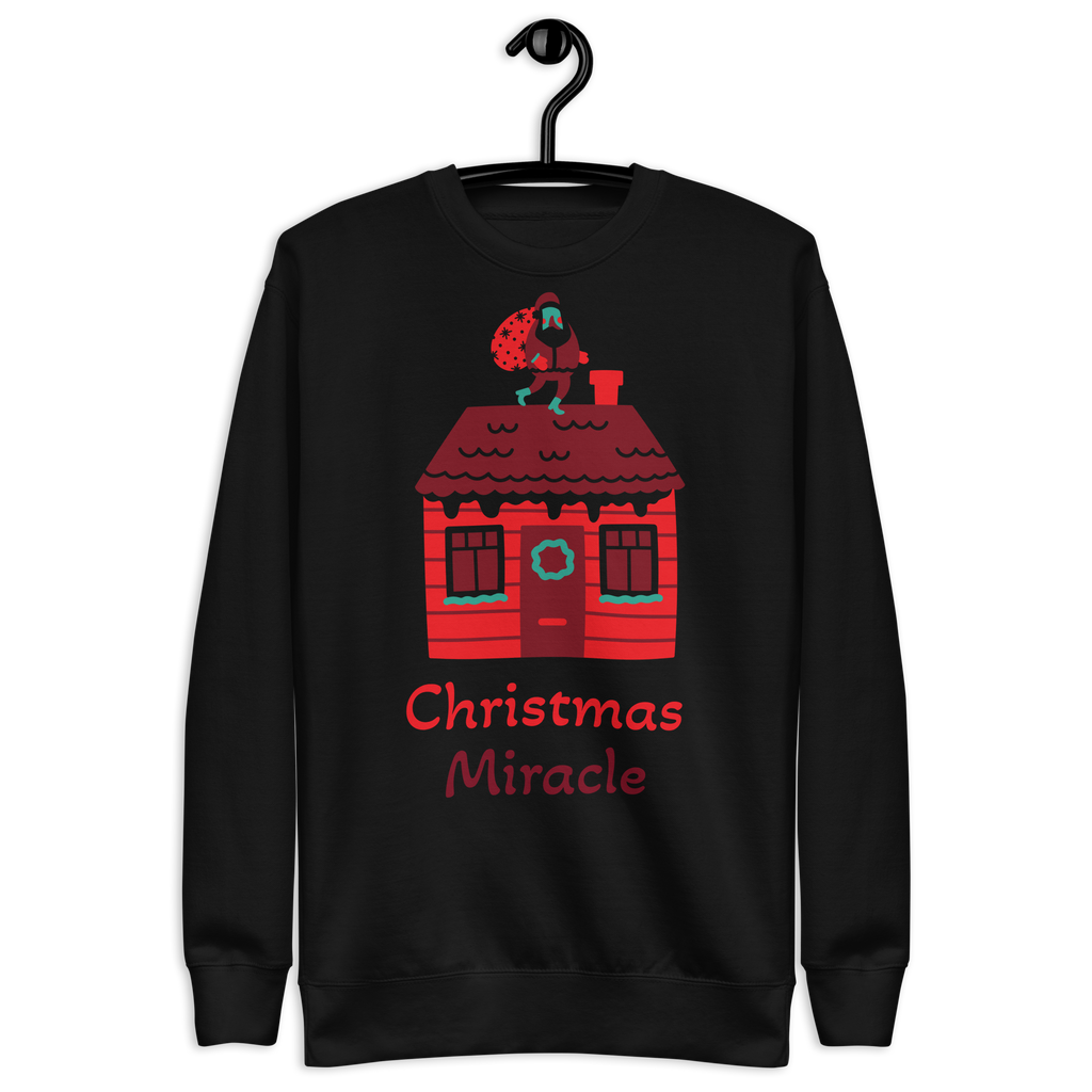 Unisex Christmas Miracle Home Premium Printed Sweatshirt 
