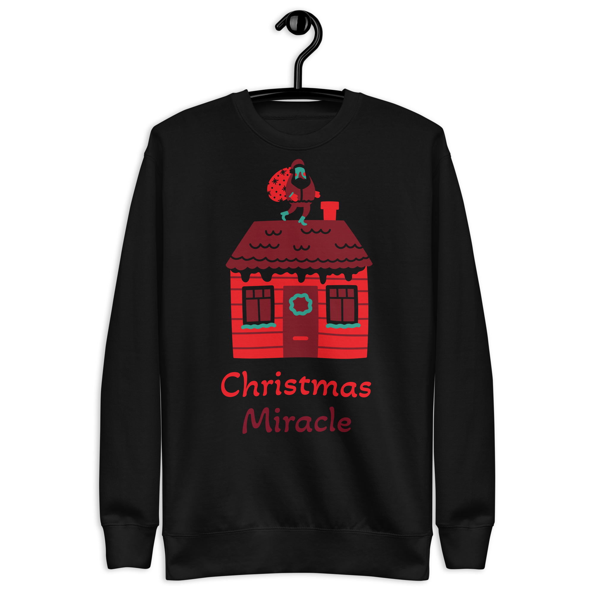 Unisex Christmas Miracle Home Premium Printed Sweatshirt 