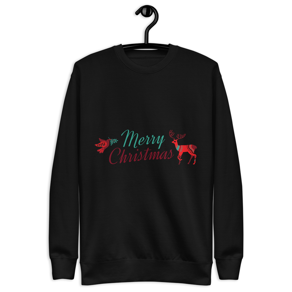 Unisex Deer Christmas Premium Printed Sweatshirt 1 bone
