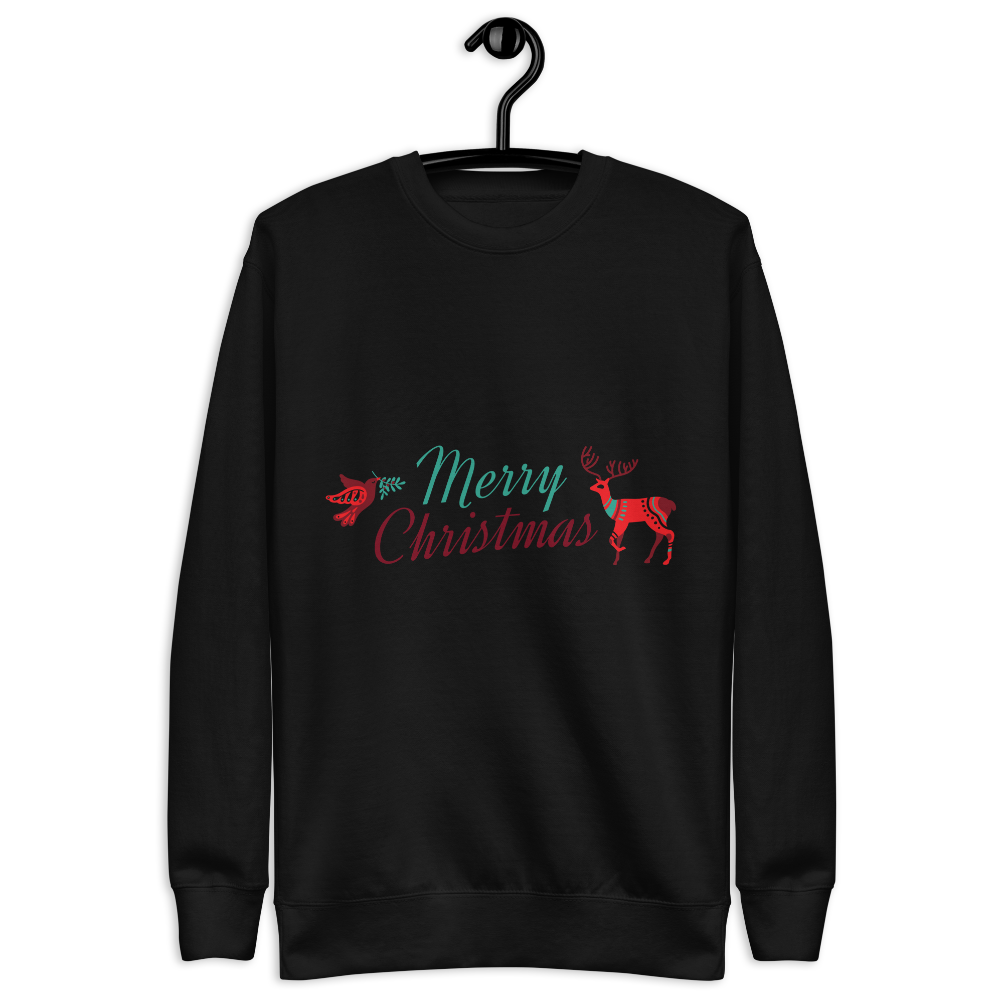 Unisex Deer Christmas Premium Printed Sweatshirt 1 bone
