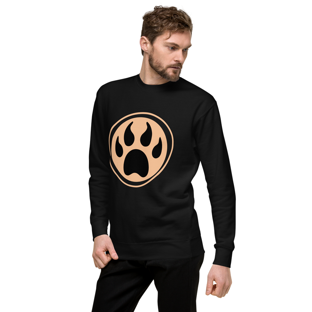 Unisex Dog Paw Premium Printed Sweatshirt white