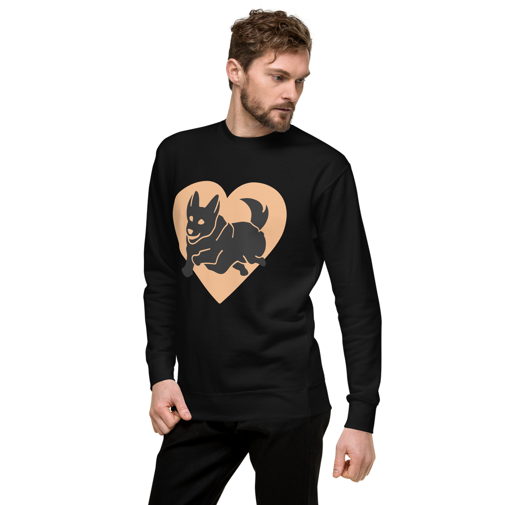 Unisex Dog Premium Printed Sweatshirt white