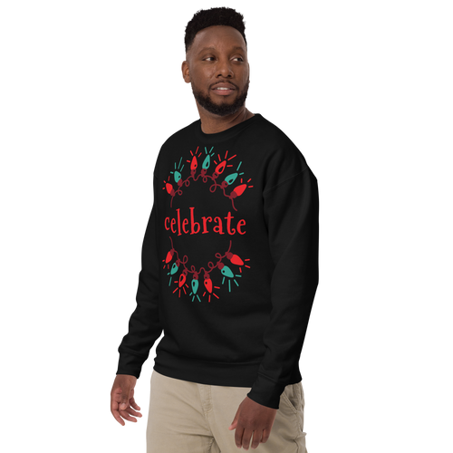 Unisex Celebration Premium Printed Sweatshirt black