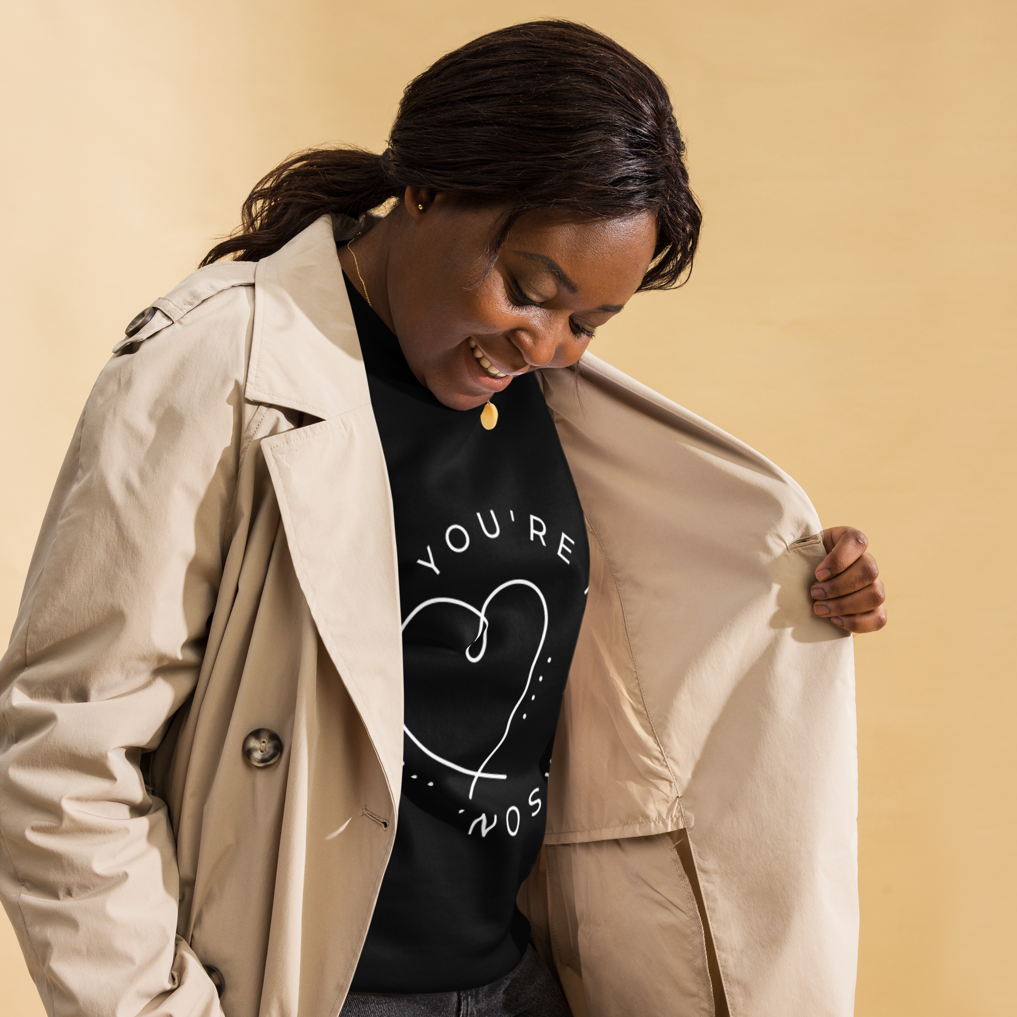 Unisex You Re My Person Heart Line Premium Printed Sweatshirt forest-green
