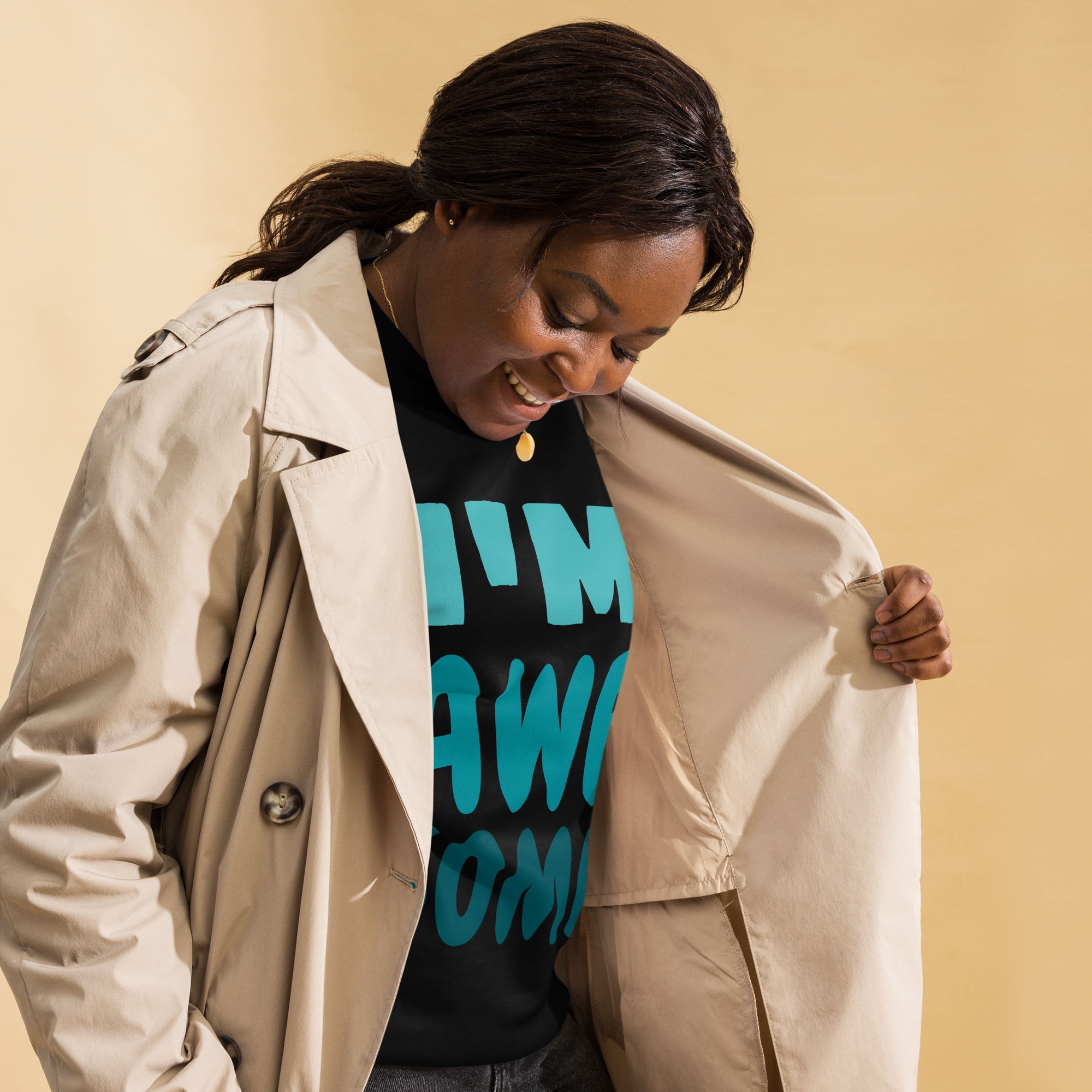 Unisex I M Awesome Premium Printed Sweatshirt charcoal-heather