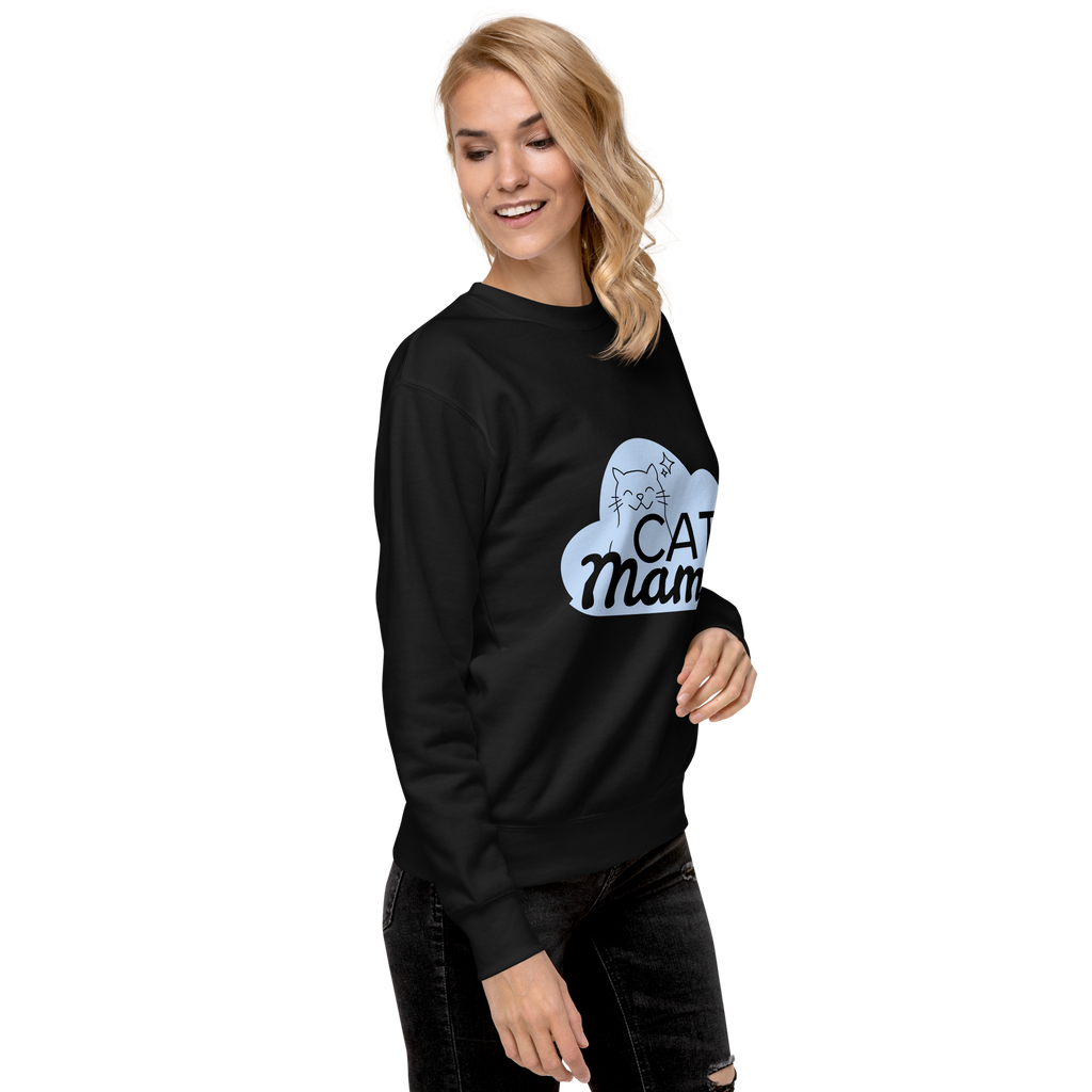 Unisex Cat Mama Premium Printed Sweatshirt team-royal